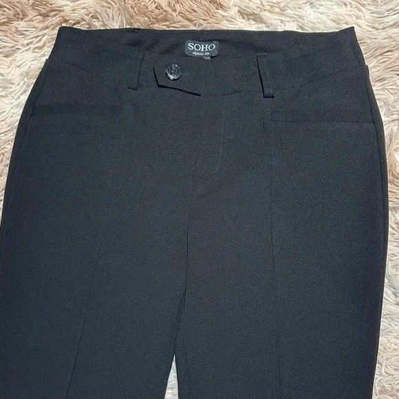 Soho Elegant Black Flared Pants - Picture 1 of 6